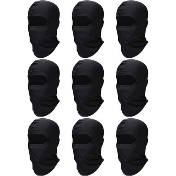 9 Pieces Ski Mask for Men Balaclava Face Mask Summer Face Mask Balaclava Full - Picture 7 of 7